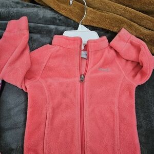 Columbia Coral/Salmon Full-Zip Fleece Jacket